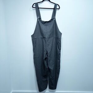 Farmhouse Frocks Charcoal Gray Rita Tie Overalls Size XL